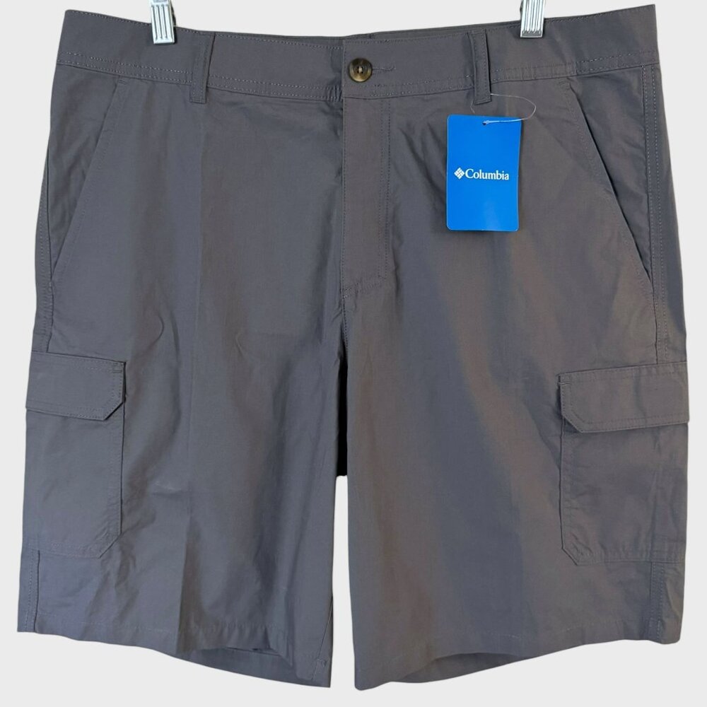 Columbia Washed Out Cargo Short II Gray Men's 36W Hiking Trekking Outdoors NEW